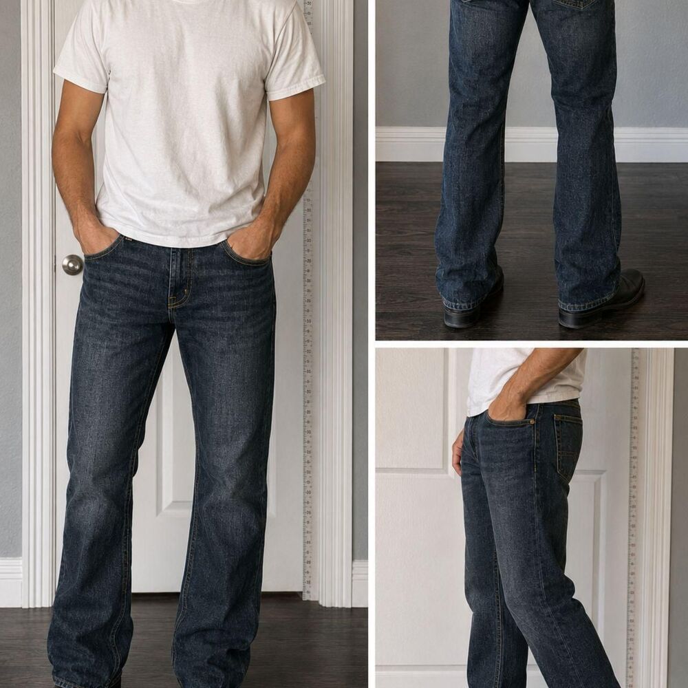 Levi-s Men's Blue and Navy Jeans